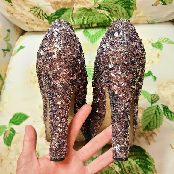 ✨ STEVE MADDEN 🌌 pinup sequins sparkles princess barbie platform high heels!🖤 - Picture 11 of 14